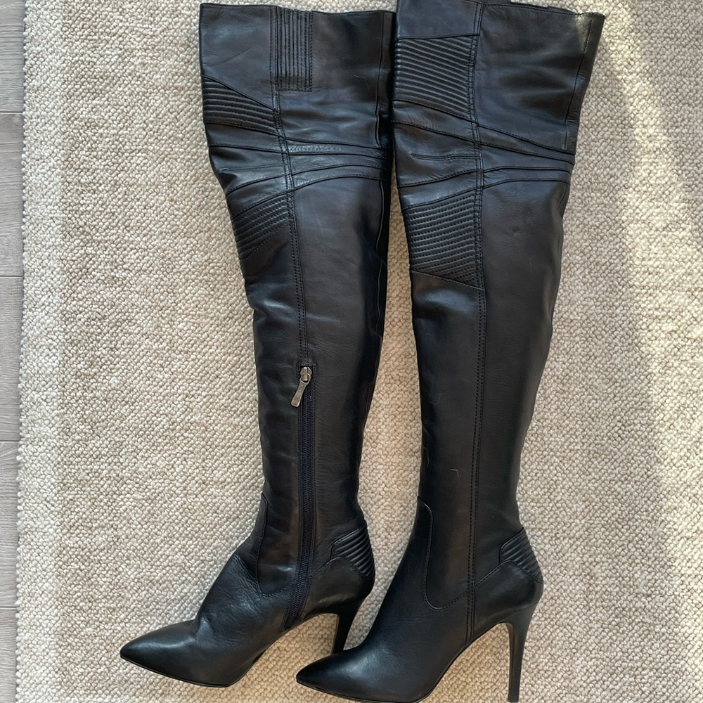 Stella Luna over knee leather boots high heeled boots
